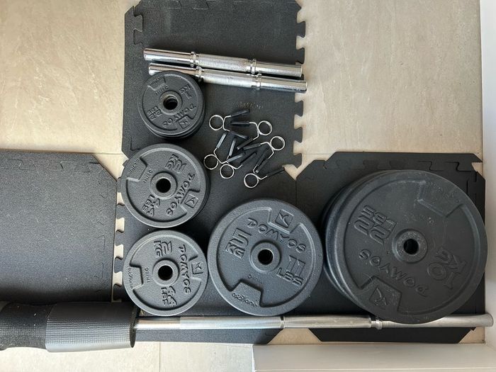 Dumbbells and Bars Weight kit + Bench