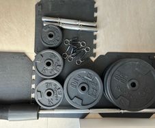 Dumbbells and Bars Weight kit + Bench