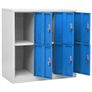 Locker Cabinet Light Grey and Blue 90x45x92.5 cm Steel Image 2