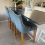 3 x upholstered bar stools chairs Image 2