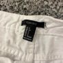 White Denim Distressed Shorts Image 3