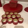 red dinnerware full kitchen set Image 3