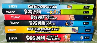 Dog Man & Cat Kid Comic Club (6 Book Bundle) by Dav Pilkey