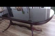 Mahogany Dining room table with 4 chairs and 2 carvers