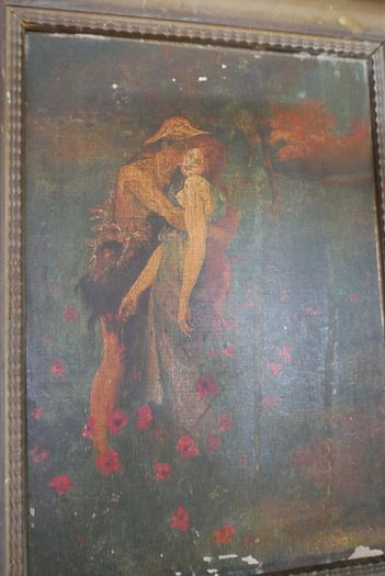 Antique Oil on Canvas with signature 16,4" x 12,4"