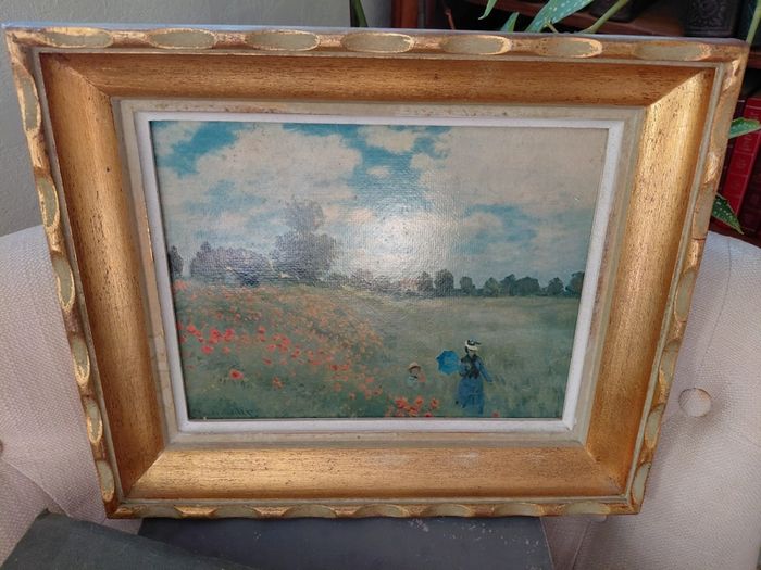 vintage reproduction Wild Poppies bu Claude Monet