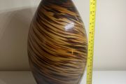 Brown and Beige thick Glass vase