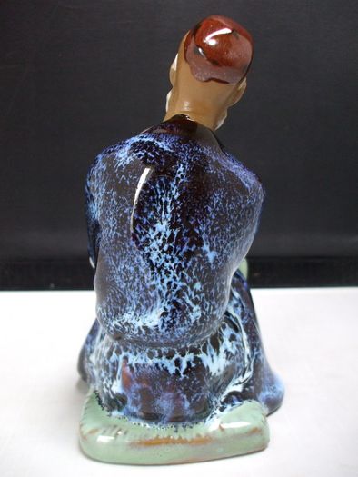 SALE!  Vintage Chinese Glazed Shiwan Mudman figurine - Scholar Reading