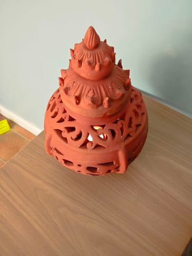 Terracotta candle holder T light