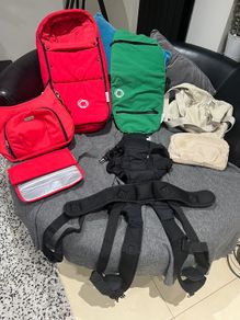 baby bag, foot muff, sling in swords