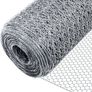 Chicken Wire Mesh Roll, Galvanized Hexagonal Wire Mesh Fencing, Wire Poultry Netting, 1m x 50m, Hole Size: 25mm, Silver Image 2
