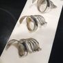 3 Twisted Silver Toned Napkin Forks Image 4