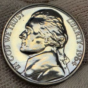 USA United States 1964 Proof Jefferson Nickel 5 Cent Coin Stunning Proof!