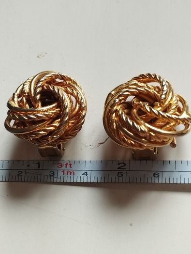 Vintage Knot Clip-On Earrings.