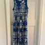Next Long Blue and White summer dress Image 5