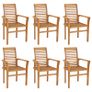 7 Piece Garden Dining Set Solid Teak Wood Image 6