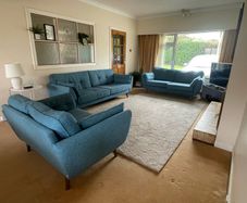 French Connection DFS Zinc Sofa Suite in Teal - 4 seater, 3 seater & Cuddler