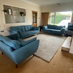 French Connection DFS Zinc Sofa Suite in Teal - 4 seater, 3 seater & Cuddler