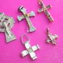 Collection of 5 Crosses Jesus Christian Onyx Zirconia Others 5cm , 3,5cm Image 4