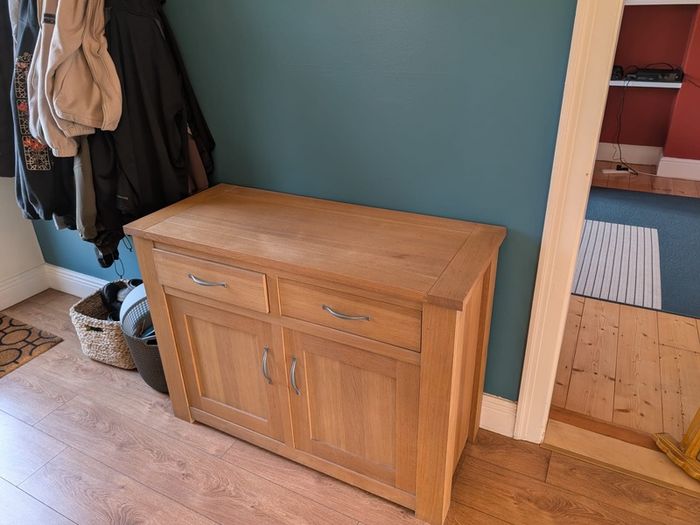 Light Oak Sideboard with 2 Drawers and 2 Cupboards
