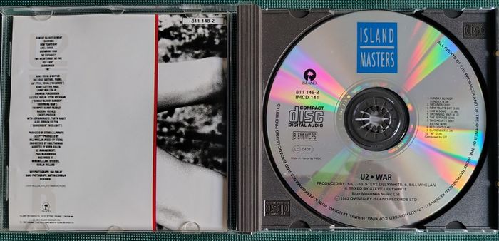 U2 - War CD (1983) 1991 Island Masters Reissue EX+