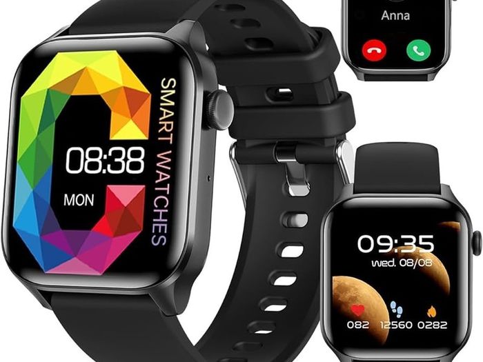 NEW SALE | Smart Watch for Men Women(Answer/Make Calls), 1.85" HD Touch Screen Fitness Watch with Heart Rate Sleep Monitor, Multiple Sports Modes, IP67 Waterproof Activity Trackers Compatible with Android IOS