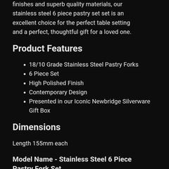 Newbridge pastry fork set