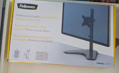 Fellowes Professional Series Freestanding Single Monitor Arm (Model/PN: 8049601)