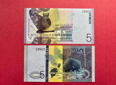 St Thomas & Prince. 5 Dobras. 2020  Pick 76a   ( Uncirculated )