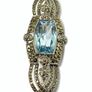 Art deco silver and topaz brooch Image 4