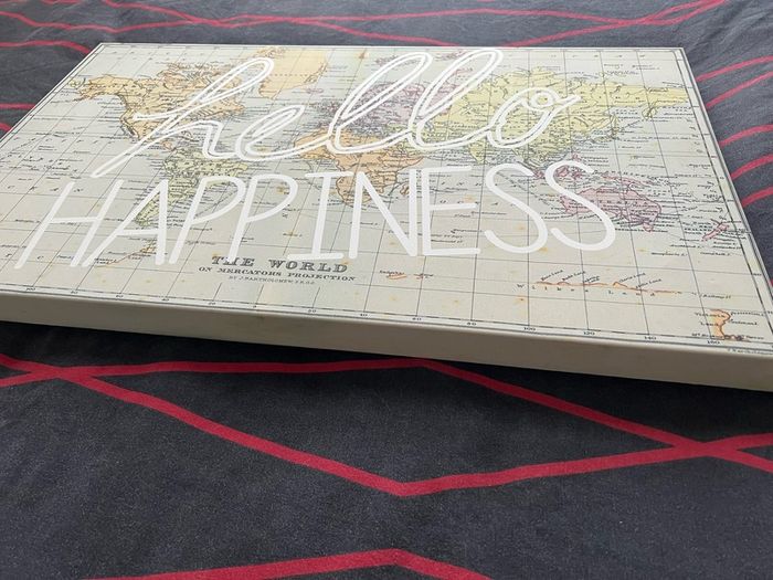 Canvas Hello Happiness Print - home decor