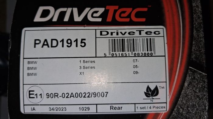 BMW Rear brake pads