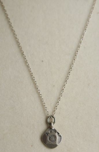 Vintage Sterling Silver .925 Azuni Pendant and Necklace - Full Hallmark length 18" - 3,2g