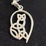 Silver Celtic Cat Pendant Image 3