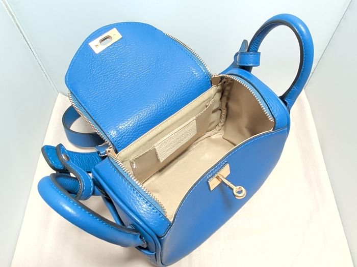 handbag Genuine Leather Handbag Blue  Lindy Style Dupe  Like New!