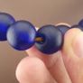 Antique Cobalt Blue African Glass Beads Necklace Strands Image 2