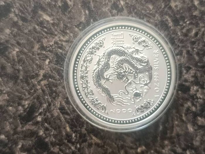 Lunar Series 1  2000 Perth Mint Silver Bullion Dragon Coin