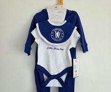 0-1m, Brand-New Official Chelsea FC Baby Starter Set (3 Piece) - Primark Baby