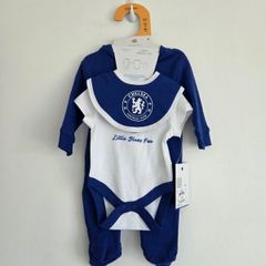 0-1m, Brand-New Official Chelsea FC Baby Starter Set (3 Piece) - Primark Baby