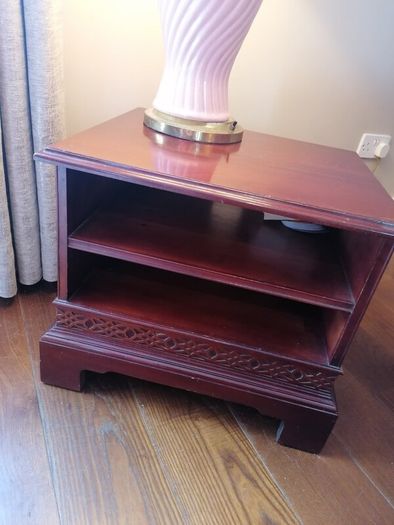 Elegant carved wooden TV stand / side table