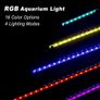Aquarium Light,78cm RGB Submersible Aquarium LED Light with Remote Control, 12V Waterproof Fish Tank Light Strip, 45 LEDs Image 2
