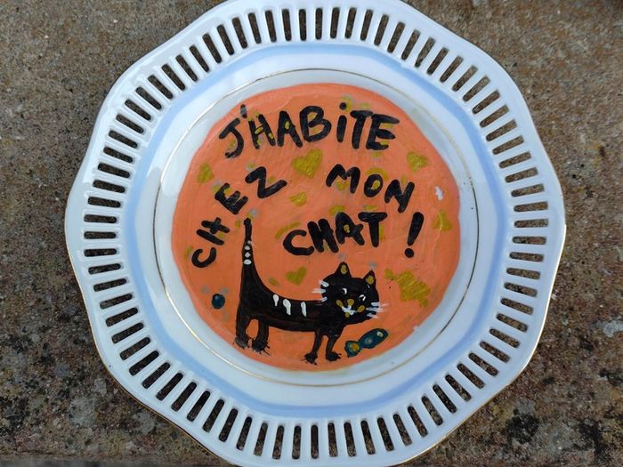 2 Fancy Painted Side Plates (used).