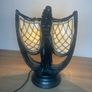 Art Deco Style Winged Woman Lamp Signed Rosa 2003 Image 9