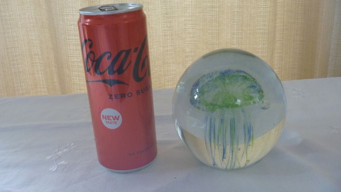 Glass Jellyfish Paperweight