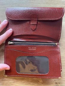 Vintage but unused tan leather purse made in Ireland