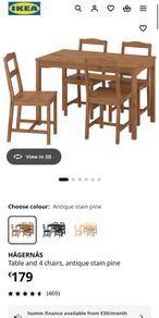 Ikea Jokkmokk Table And 4 Chairs
