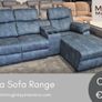 New Zara Chaser Sofa Free Delivery Blue Fabric Image 3