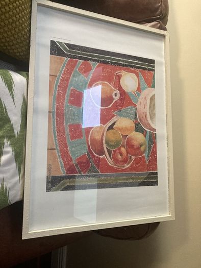 Cesar Manrique Framed Print - Colourful Fruit - 72 cm wide by 52 cm