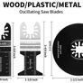 24 PC Multitool Blades LEILUO Oscillating Saw Blades for Wood Metal Plastics Quick Release Oscillating Tool Blades Kit Fit Dewalt Worx Rockwell Milwaukee Makita Ryobi Silverline Black Decker etc (FREE POSTAGE) Image 5