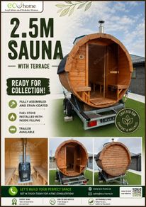 Ecohome.ie 2.5m Sauna with Fuel Stove